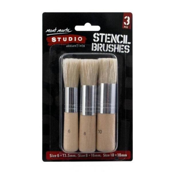 Mont Marte Stencil Brush Set 3