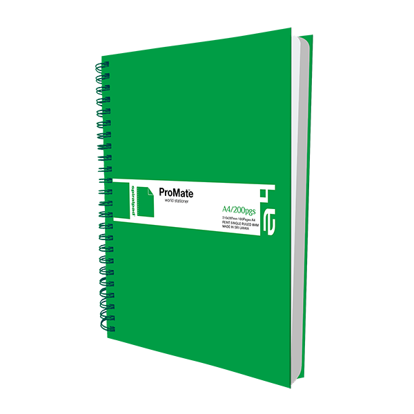 ProMate A4 Hardcover Flip-on Spiral Pad 200Pgs