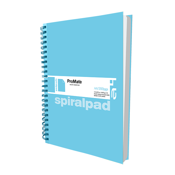 ProMate A4 Hardcover Flip-on Spiral Pad 200Pgs