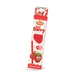 Atlas Berry Red HB Pencil 12Pack