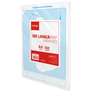 Sri Lanka Map Undivided - 100 Sheets Pack