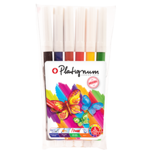 Platignum Water Coloring Pen 6 Colour Pack